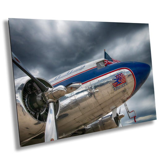 DC3 Plane Wall Art – Vintage Aircraft Decor | Real Photo Canvas Print