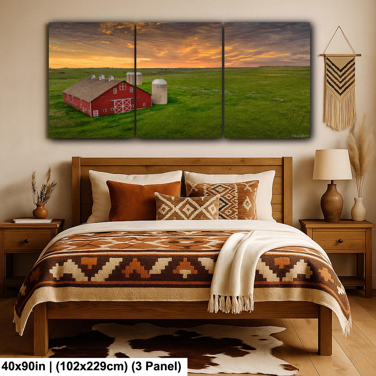 Farm Landscape Photography Print - John Deere Tractor on Premium Photo Paper