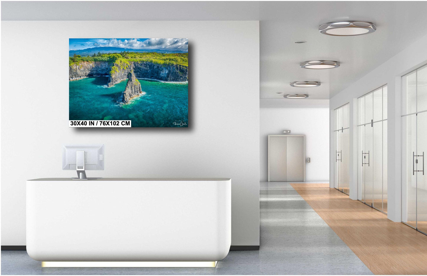 Maui Wall Art - Hawaiian Coastal Decor | Tropical Beach Print on Ready to Hang Canvas