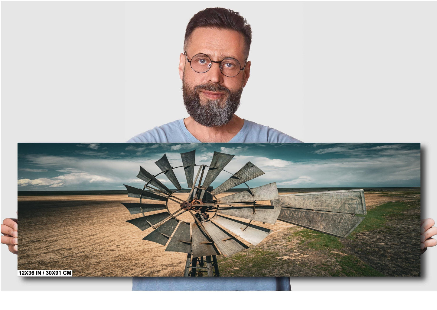 Rustic Windmill Wall Art - Farm Landscape Print | Canvas, Metal & Acrylic Decor