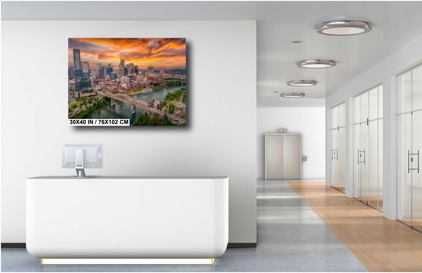 Nashville Skyline Print - Cityscape Wall Art | Modern Home Decor | Gift Idea