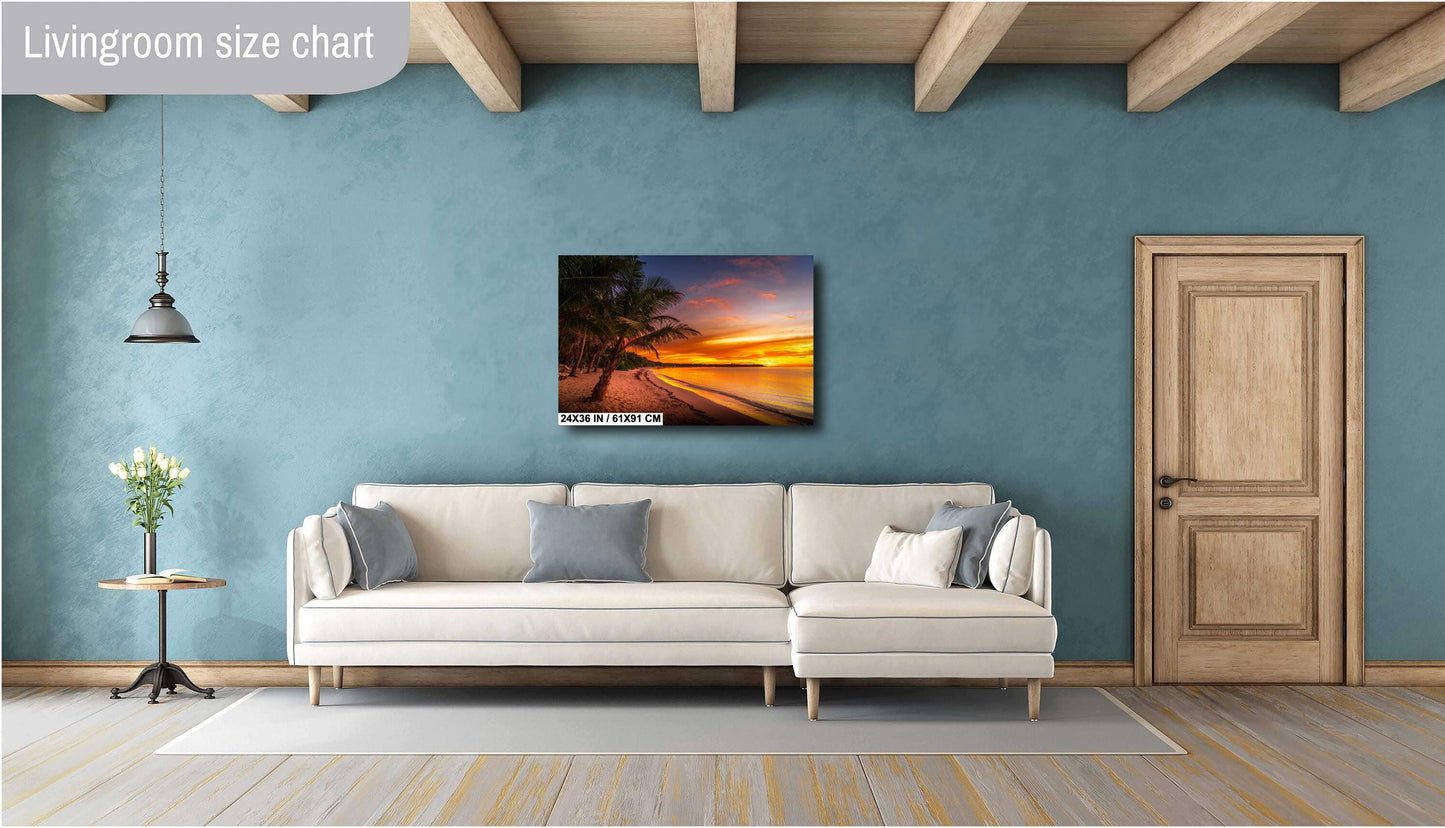 Tulum Wall Art - Vibrant Beach Wall Art | Coastal Home Decor | Large Canvas Print